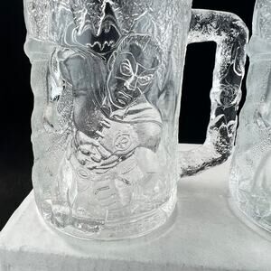 McDonalds Batman Forever ROBIN Mugs 1995 Embossed Two Ea